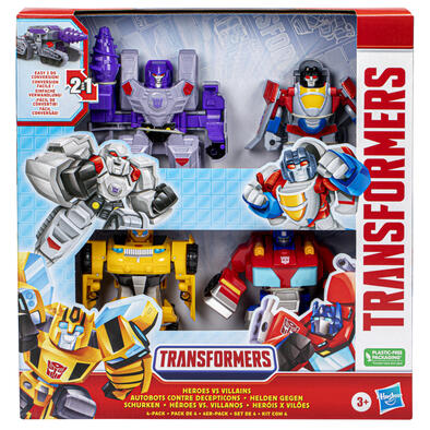 Transformers Heroes vs Villains 4-Pack