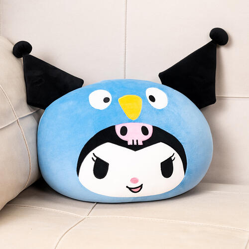 playpop Sanrio Dino Face Plush Cushion - Kuromi
