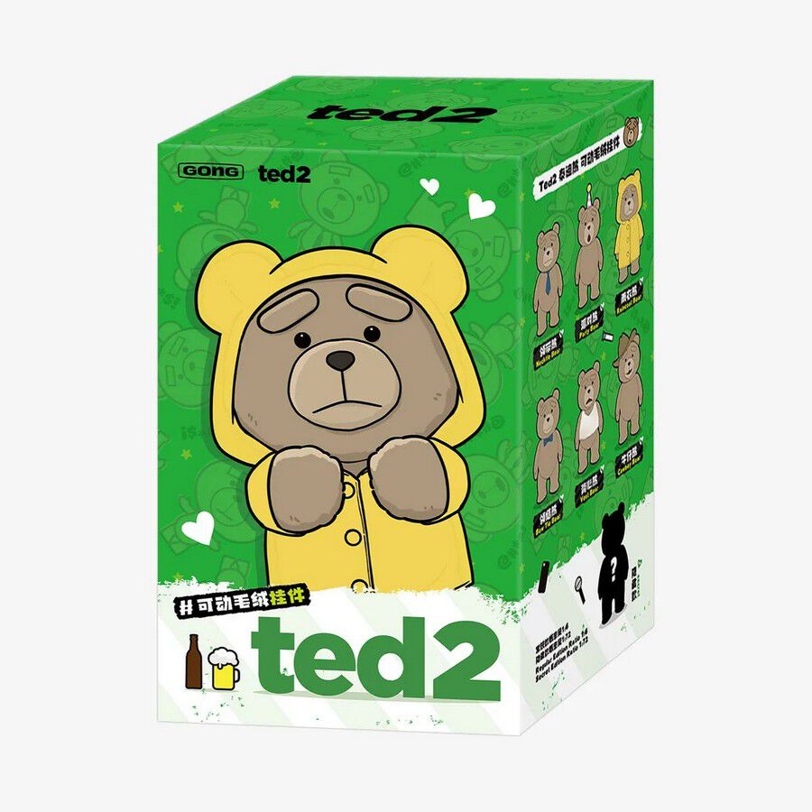 Pop Mart Ted 2 Teddy Bear Action Plush Pendant Blind Box