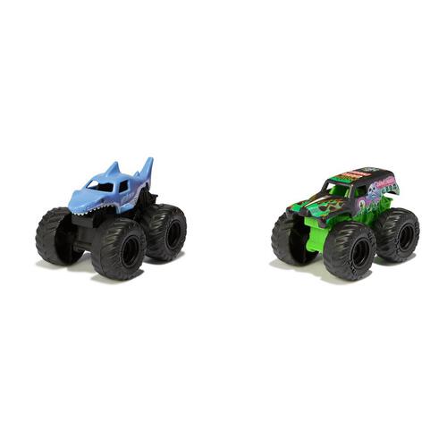 Monster Jam 1:72 Mini Playset (Megalodon & Grave Digger) - Assorted