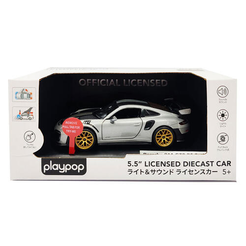 playpop 5.5" License Diecast Car - 1:32 Porsche 911 Gt2 Rs Wp (Light & Sound)