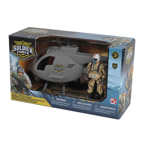 Soldier Force Patrol Vehicle Playset - Helicopter