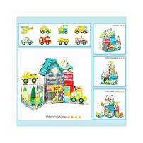 Picasso Tiles 26pcs Metro City with 8 Action Figures