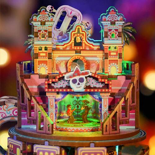 Tonecheer Dreams Wander Rotating Music Box DIY Wooden Musical Movement Box