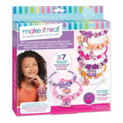 Make It Real DIY Fashion Beaded Bangle Bracelets Kit