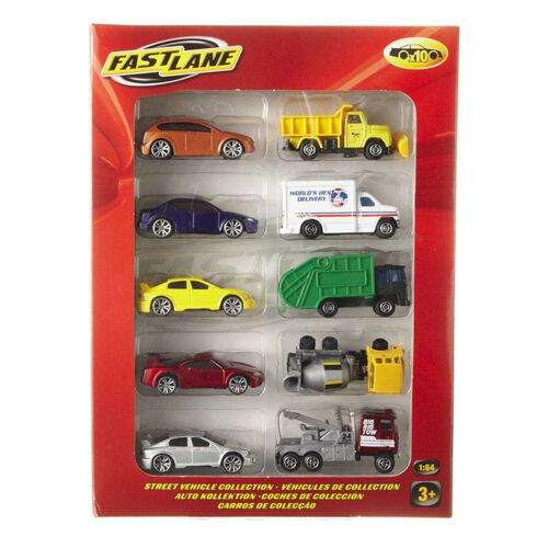 Fast Lane 3 Inches Diecast Ã‚Â Vehicle 10-Pack - Assorted
