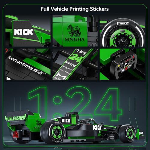 CaDA Kick Sauber F1 Team C44 Racing Car Brick DIY 1:24 Scale Vehicles Set