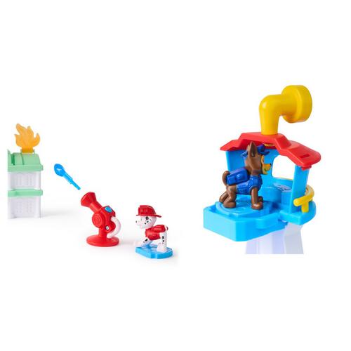 Paw Patrol Tower Mini Playset (Chase Adventure Tower + Marshall Fire Rescue) - Assorted