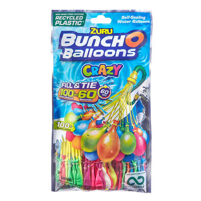 Zuru Bunch O Balloons 100 Rapid-Filling Self-Sealing Water Balloons