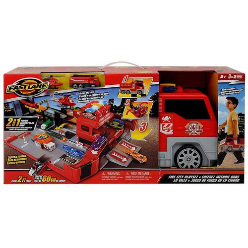 Fast Lane 2in1 Fire City Playset