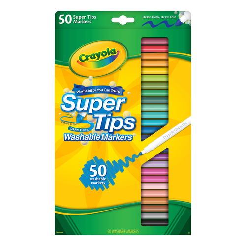 50Ct.Washable Markers Supertips
