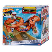  Hot Wheels City Toy Car Track Set, Pizza Slam Cobra