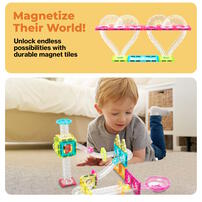 Picasso Tiles 45pcs Mini Diamond Magnetic Marble Run Track Set