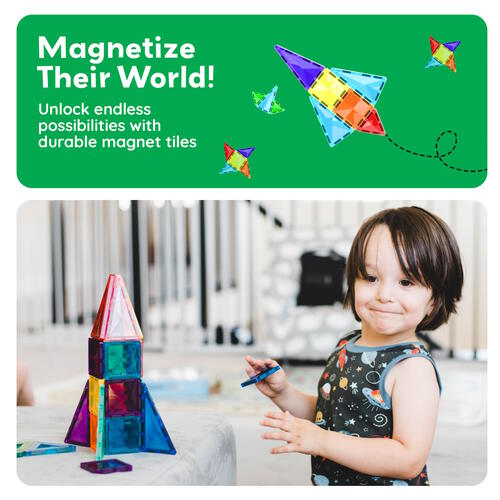 Picasso Tiles 40pcs Mini Diamond Magnetic Tiles Series Set