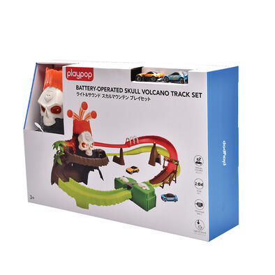 playpop Battery-Operated Skull Volcano Track Set