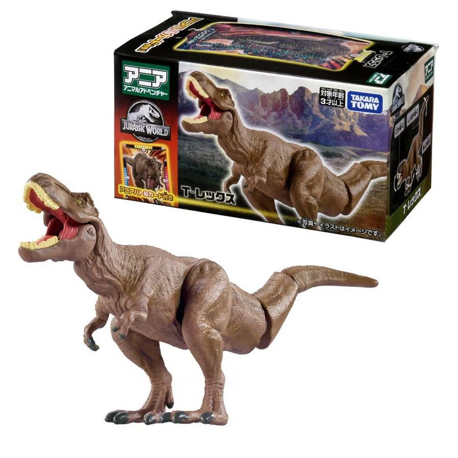 ANIA Jurassic World T.Rex (With Battle Card) | Toys