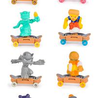 Teck Deck Free Riders Collectible Mini Skateboard Figure M01- Assorted