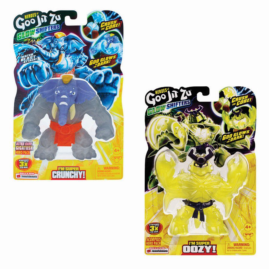 Goo Jit Zu Glow Shifters S8 Hero Pack - Assorted | Toys