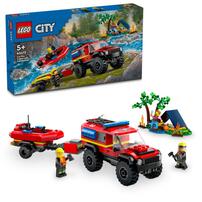 LEGO City 4x4 Fire Engine with Rescue Boat 60412