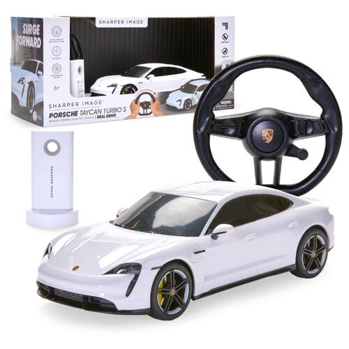 Sharper Image Toy RC Porsche Taycan Turbo S Real Drive 1:20 scale Vehicles Set