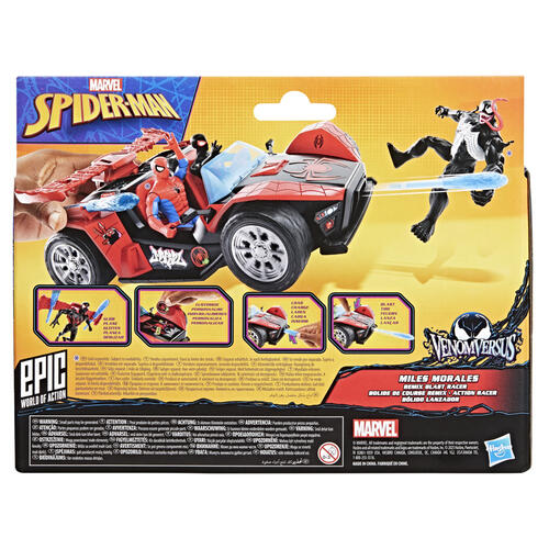 Marvel Spider-Man VenomVersus Epic World of Action Miles Morales Remix Blast Racer