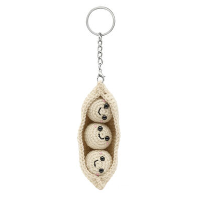 playpop Crochet Keychain Peas - Beige