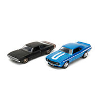 Jada FF 1969 Chevrolet Camaro & F9 1968 Dodge Charger Wide Body