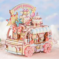 Tonecheer Birthday Party Rotating Music Box DIY Wooden Musical Movement Box