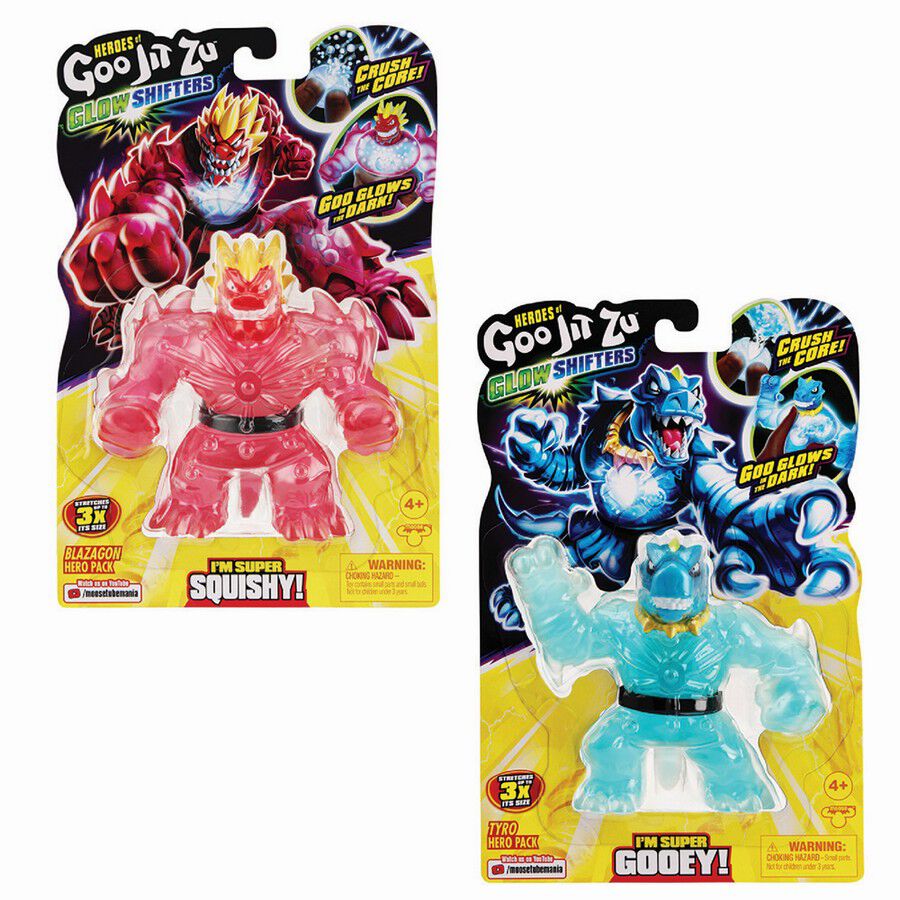 Goo Jit Zu Glow Shifters S8 Hero Pack - Assorted | Toys