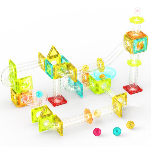 Picasso Tiles 45pcs Mini Diamond Magnetic Marble Run Track Set