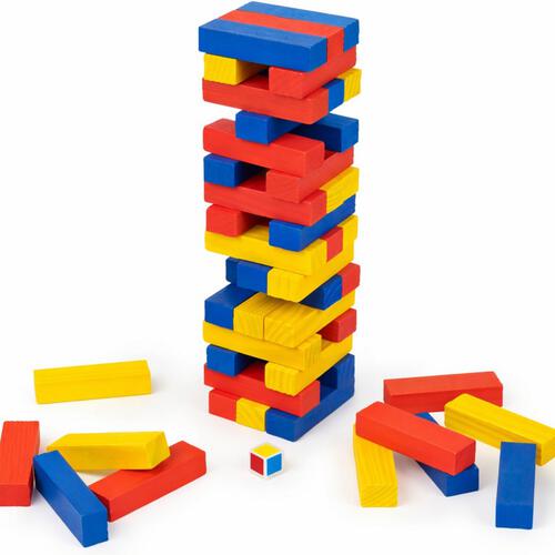 Cardinal Classics 48Pcs Rainbow Wooden Jumbling Tower