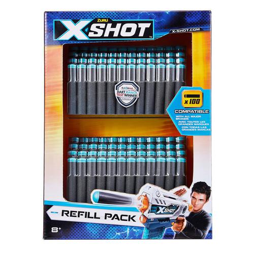 X-Shot 100 Darts Refill Pack  - Assorted