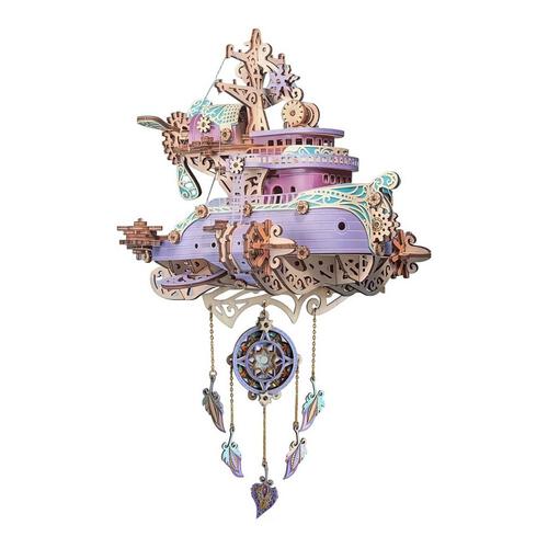 HowCat Dreamcatcher Dudu Ship Purple DIY 3D Wooden & Paper Puzzle