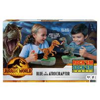 Jurassic World Dominion Blue Atrociraptor Rock Em Sock Em