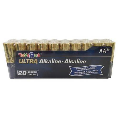 Toys R Us Ultra Alkaline AA Batteries Pack 20 Pieces