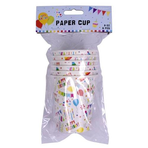 Paper Cups 9oz 6 Pieces