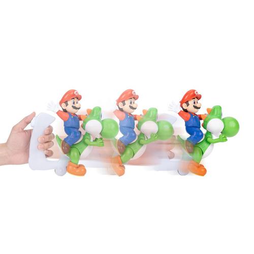 The Super Mario Galaxy Movie Mario Riding Yoshi Action Figure