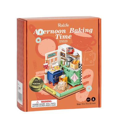 Robotime Rolife DIY Wooden Miniature Dollhouse Afternoon Baking Time