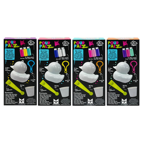 Pour PalZ Paint Rubber Duck Keyring - Assorted (1 Pc)