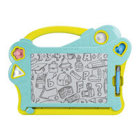 playpop 12 inches Lime Magnetic Drawing Board With Stamps & Pen