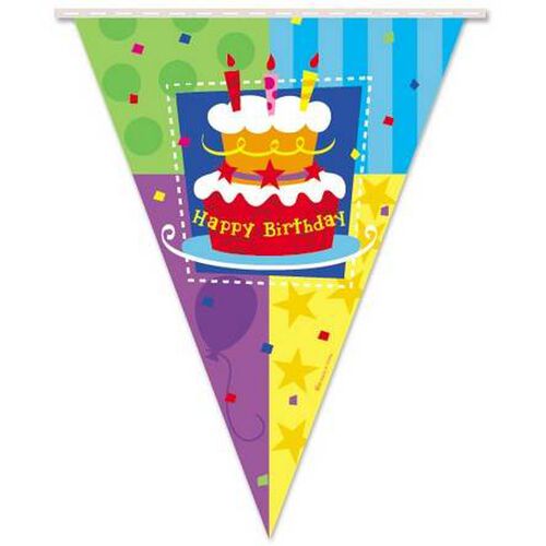 Kord Birthday Cake 12'Pennant Flag Banner,1Pc