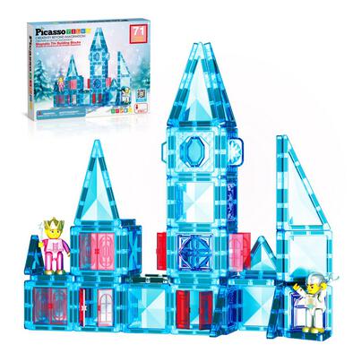Picasso Tiles 71pcs Travel Size Tiles Ice Winter Theme