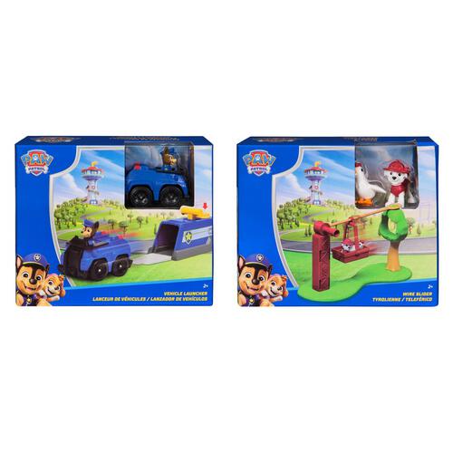 Paw Patrol Tower Mini Playset (Chase Launcher + Marshal Wire Slider) - Assorted