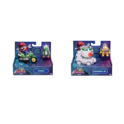The Super Mario Galaxy Movie Pull Back Racer with Figure W2 - Assorted (1 Pc)