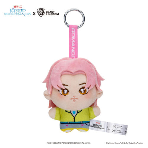 KPop Demon Hunters Flat Plush Keychain - Saja Boys Romance (Soda Pop Version)