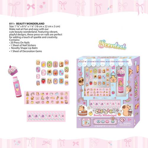 Hot Focus Beauty Wonderland Capybara Manicure Nail Art Sticker
