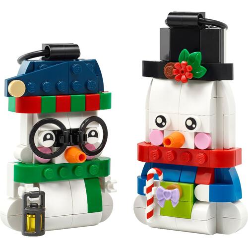 LEGO Snowman Ornaments Christmas Decor Holiday Decorations 40812