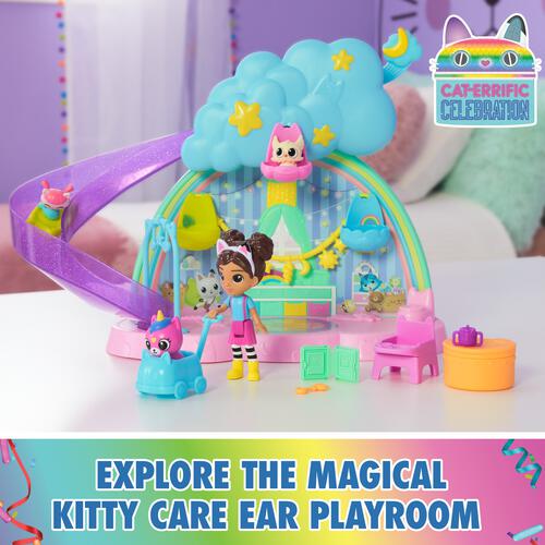 Gabby's Dollhouse Kitty Care Ear Purrfect Playroom Set