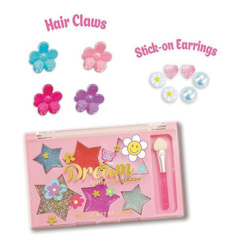 Hot Focus Beautiful Diva Groovy Flower Eyeshadow & Hair Claw Set
