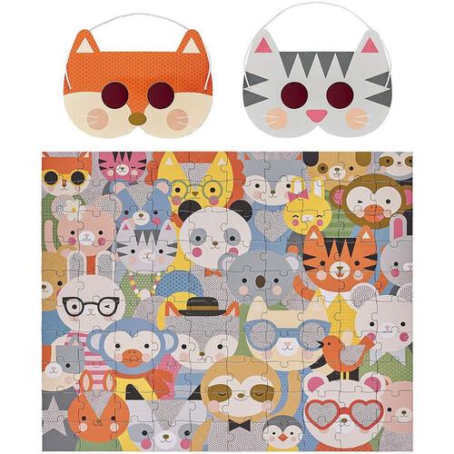 Petit Collage Kawaii Animals 100Pc Puzzle